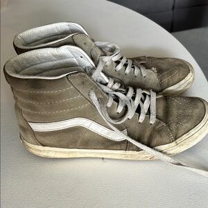 High-Top Sneakers with White Stripe